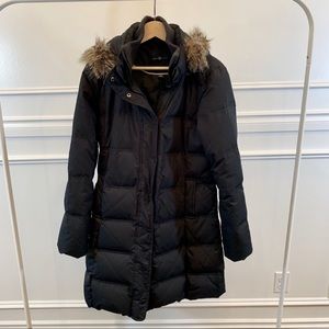 Gap Puffer Coat with Faux Fur Trim Hood